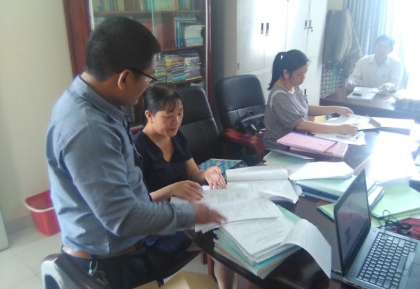 Đoàn Kiểm tra làm việc tại Phòng Tư pháp Tx.Ninh Hòa, UBND phường Ninh Thủy, UBND phường Cam Lợi